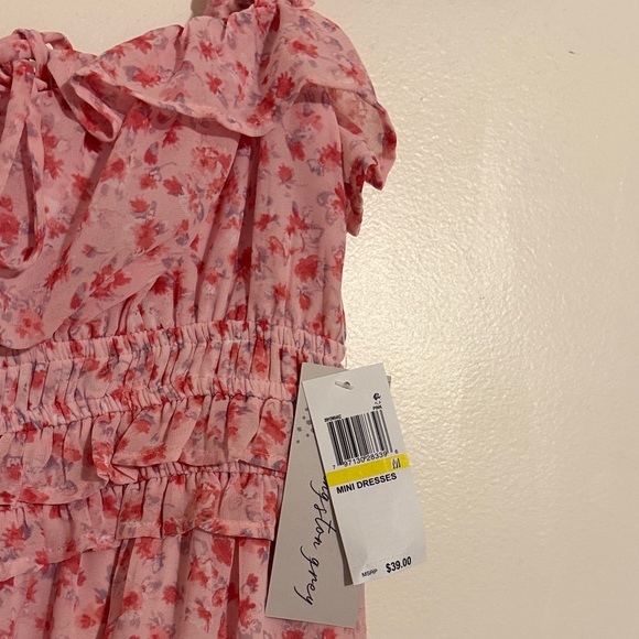 Kingston Pink Floral Mini Dress - Picture 3 of 4